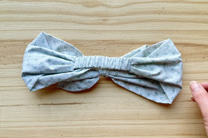 White and Blue Floral Headband