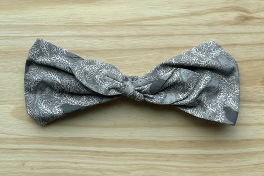 Gray Bird Print Headband
