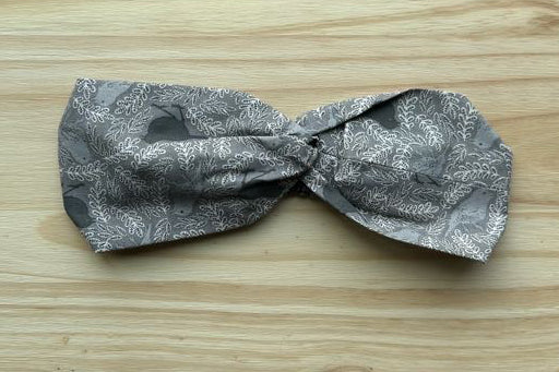 Gray Bird Print Headband