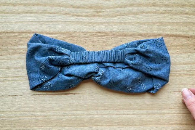 Blue Chambray Floral Headband