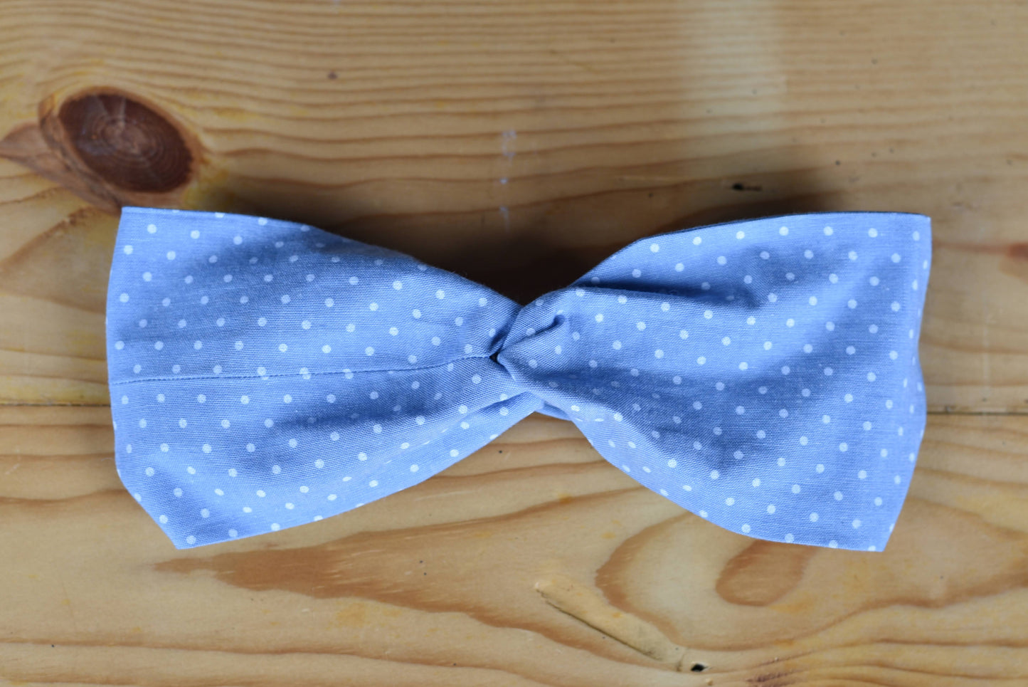 Blue Chambray Dot Headband