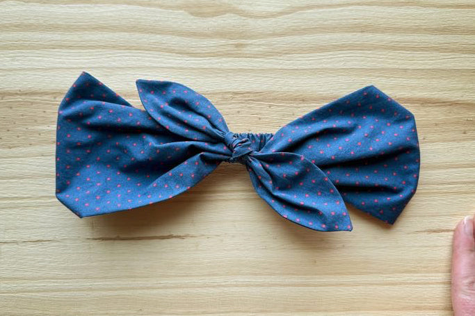 Navy with Red Dot Headband