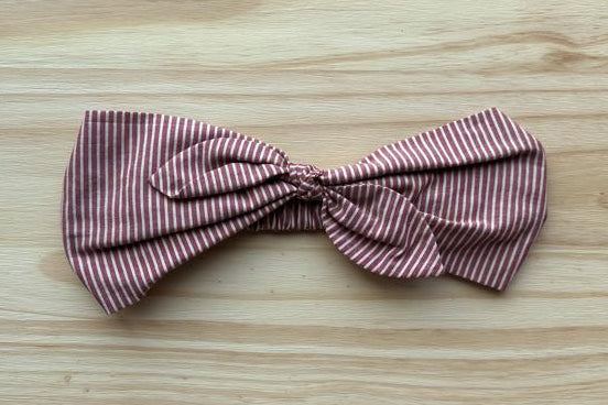 Burgundy Stripe Headband