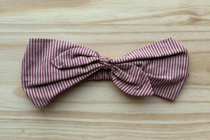 Burgundy Stripe Headband