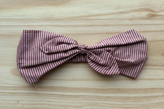 Burgundy Stripe Headband