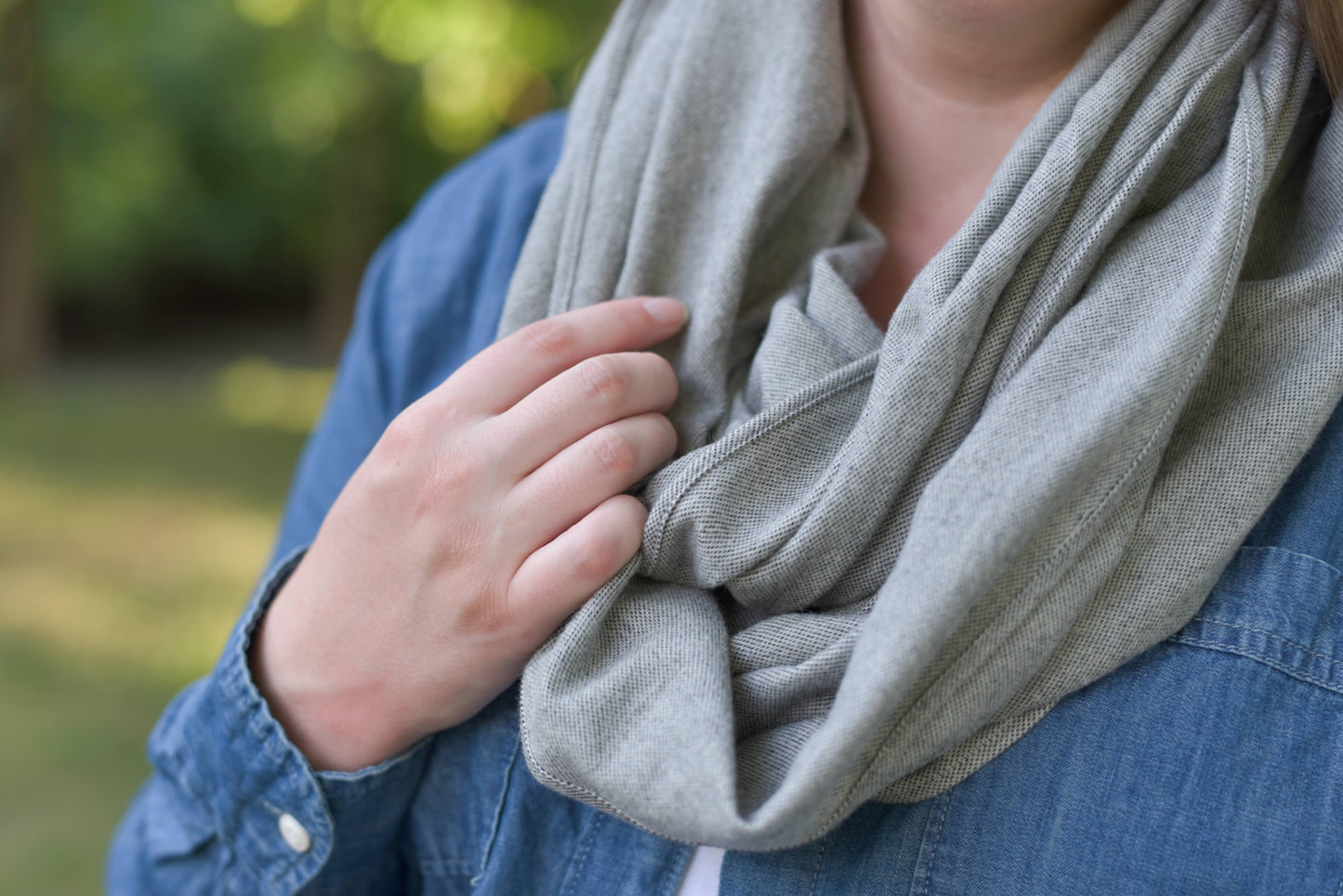 Gray Flannel Infinity Scarf
