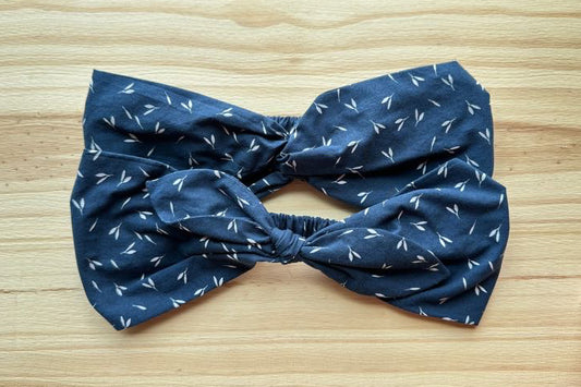 Navy Blue Print Headband