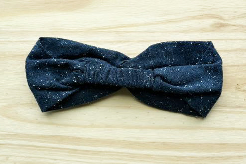 Navy Speckle Flannel Headband