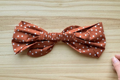 Burnt Orange Dot Headband