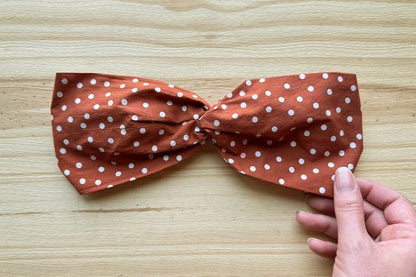 Burnt Orange Dot Headband