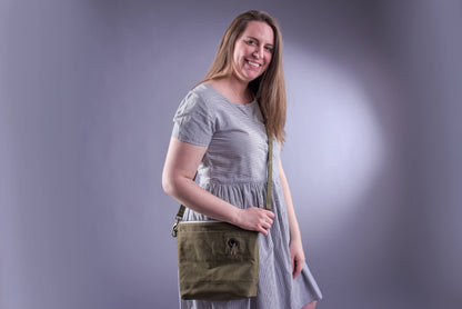 Vintage Army Duffle Crossbody Purse