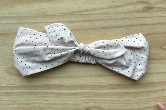 Pink Navy Dot Headband