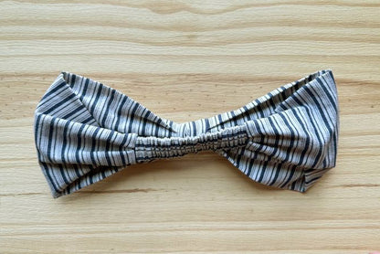 White & Blue Stripe Headband