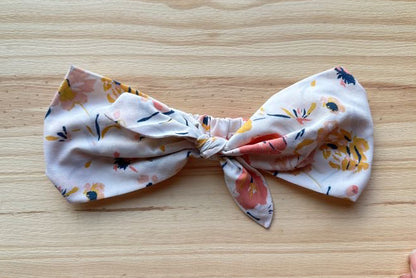 White and Pink Floral Headband