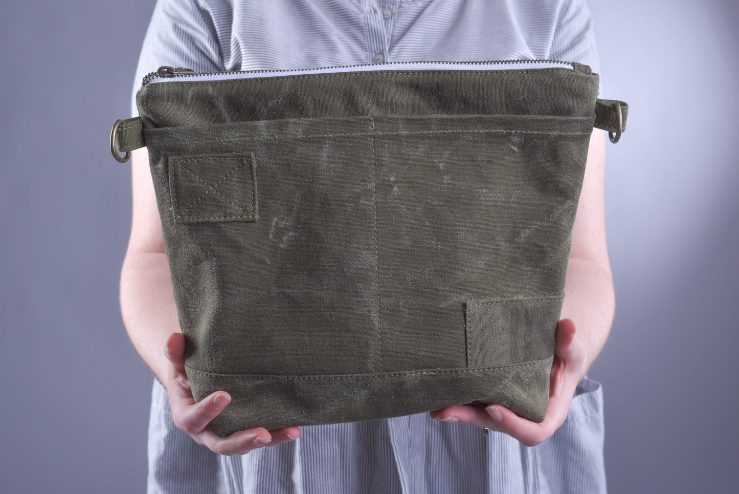 Vintage Army Duffle Crossbody Purse