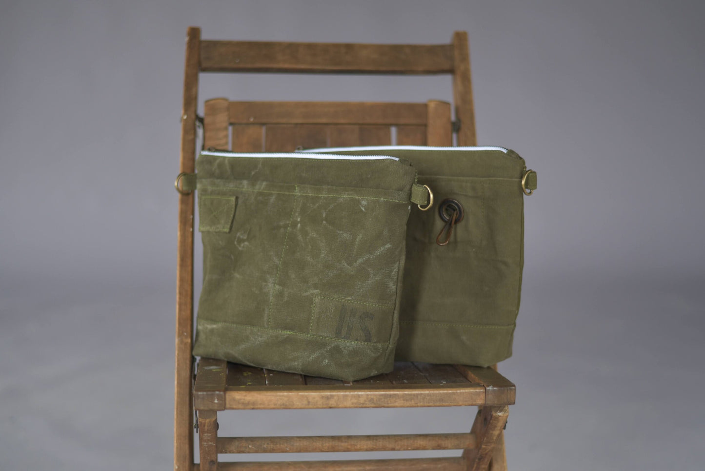 Vintage Army Duffle Crossbody Purse