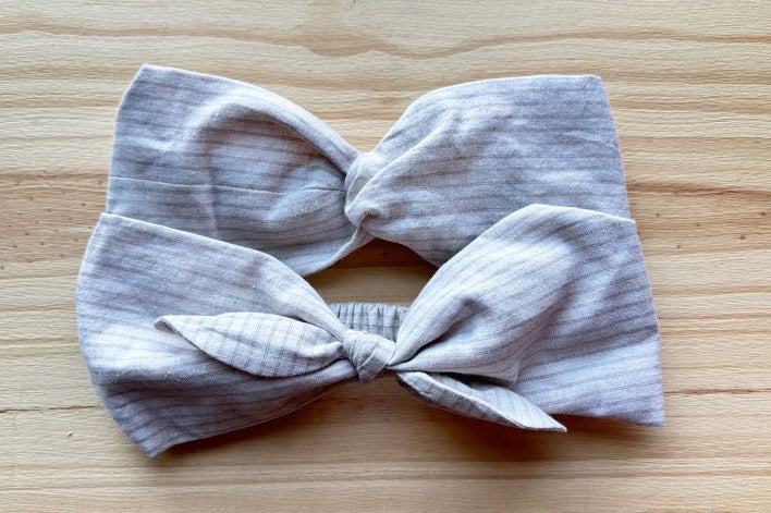 Beige Pinstripe Headband