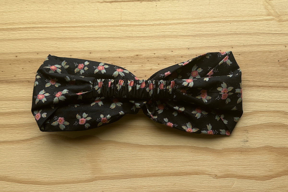 Black Floral Headband