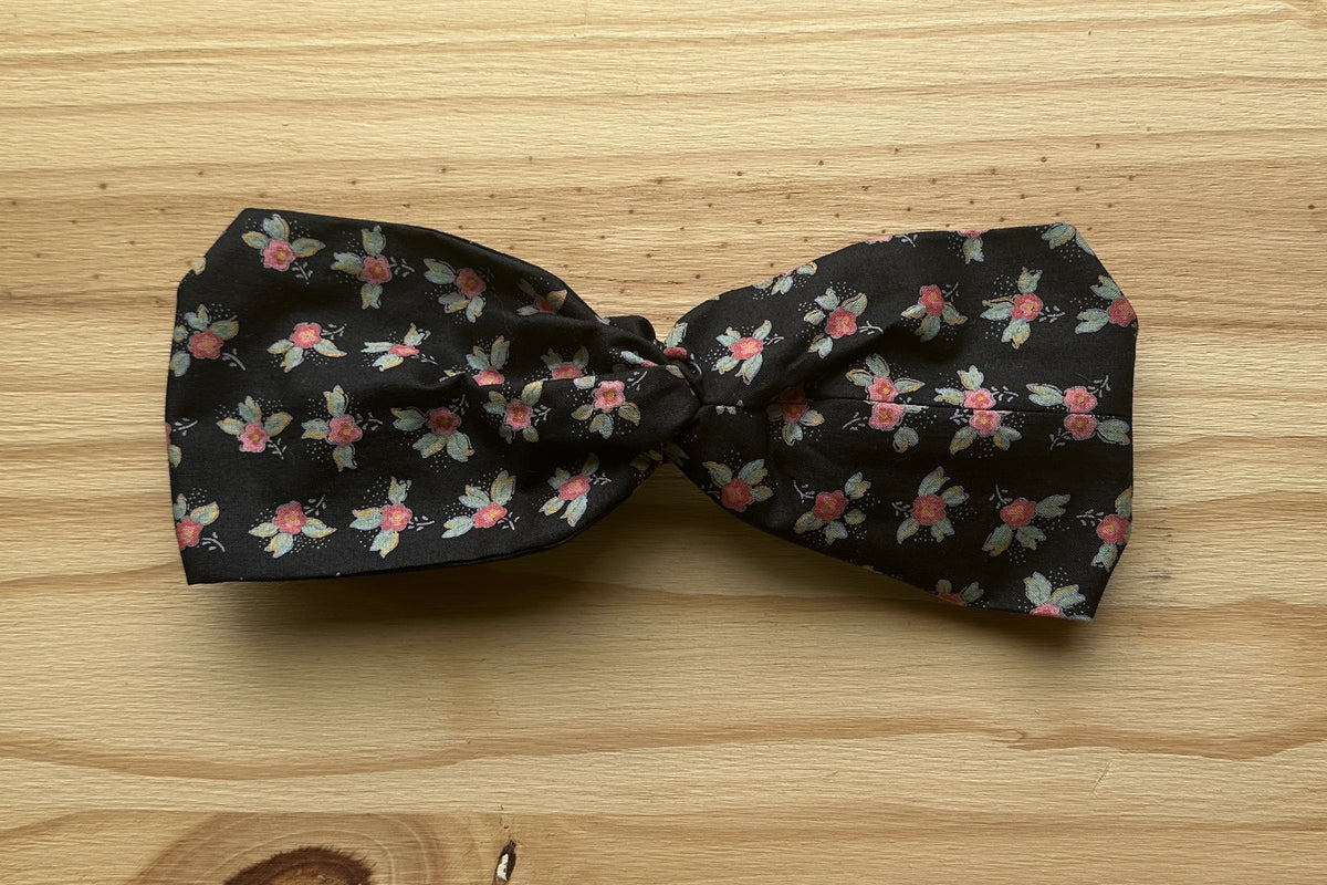 Black Floral Headband