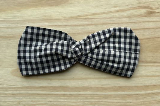 Black Gingham Headband