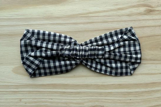 Black Gingham Headband