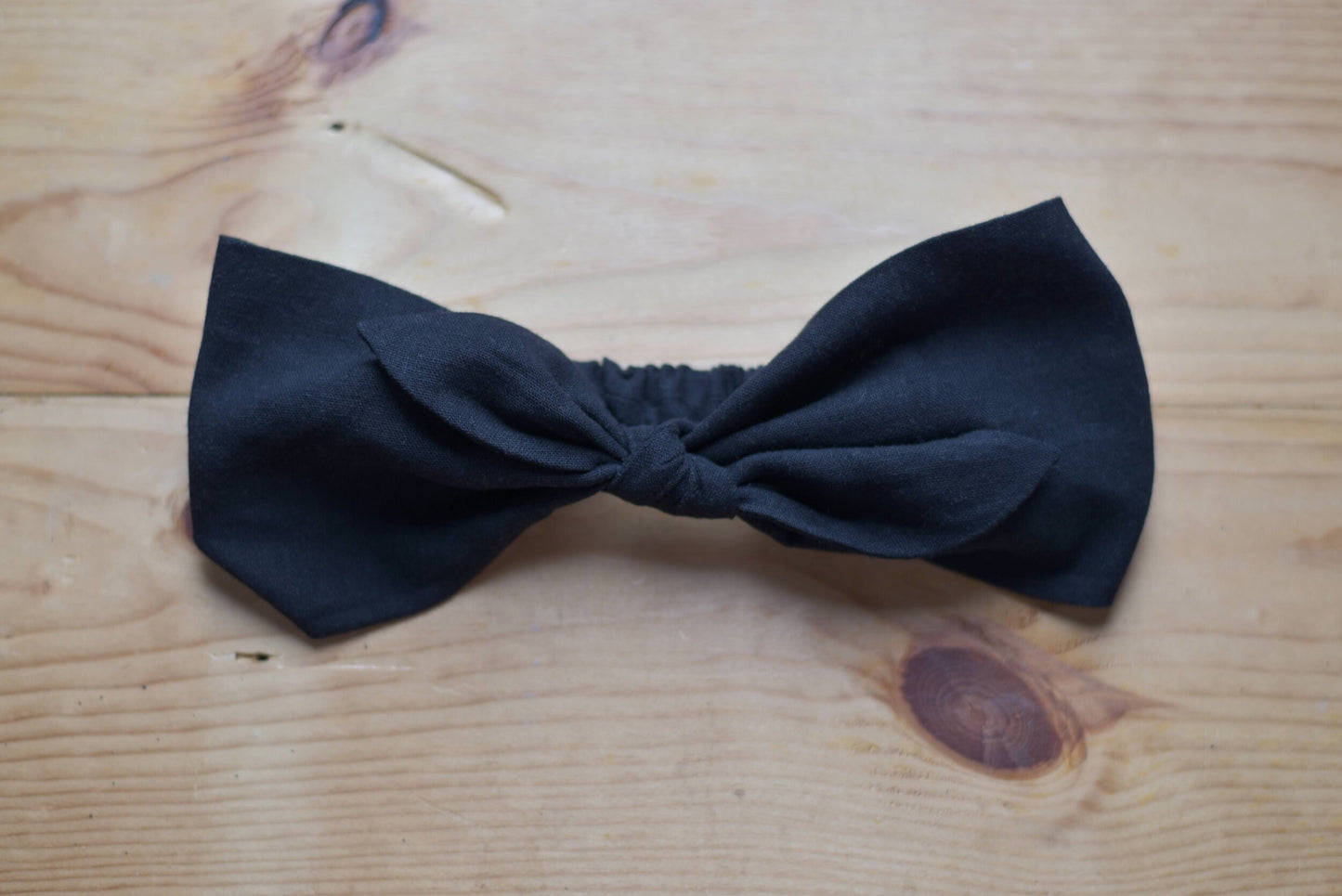 Black Linen Headband