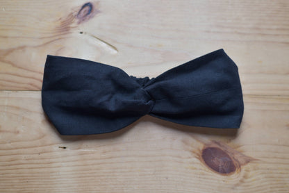 Black Linen Headband