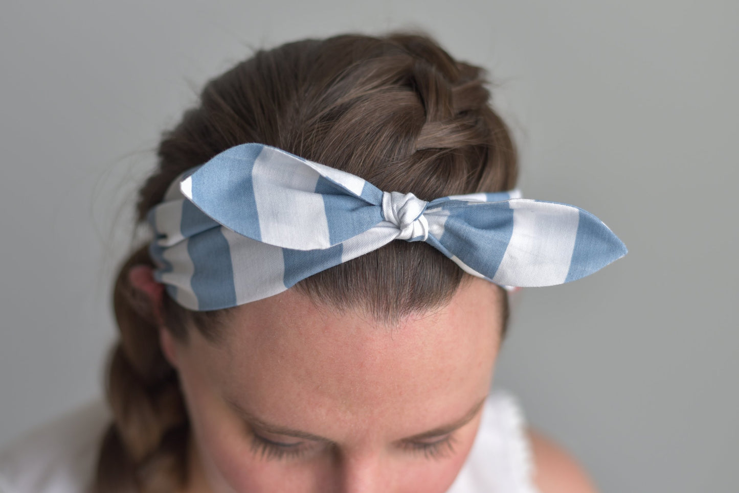 Blue & White Stripe Headband