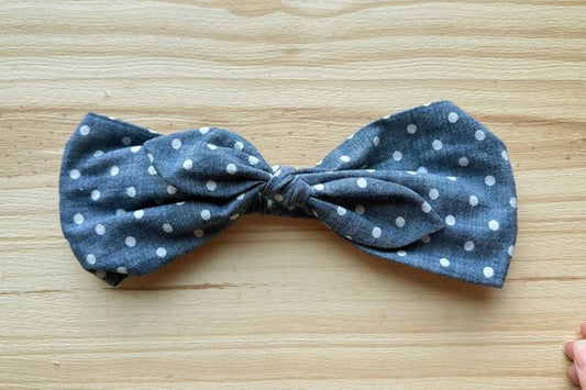Chambray Dot Headband
