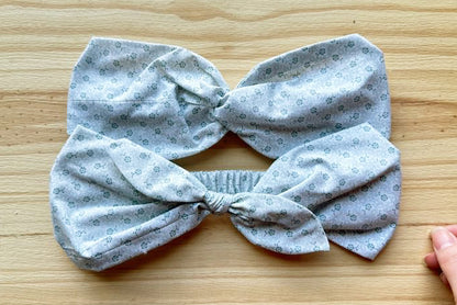 White and Blue Floral Headband