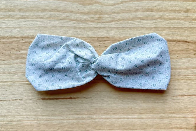 White and Blue Floral Headband