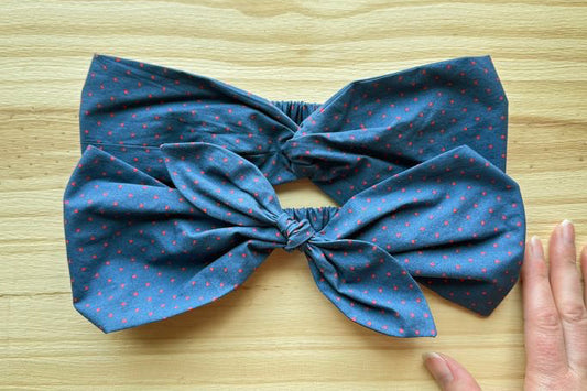 Navy with Red Dot Headband