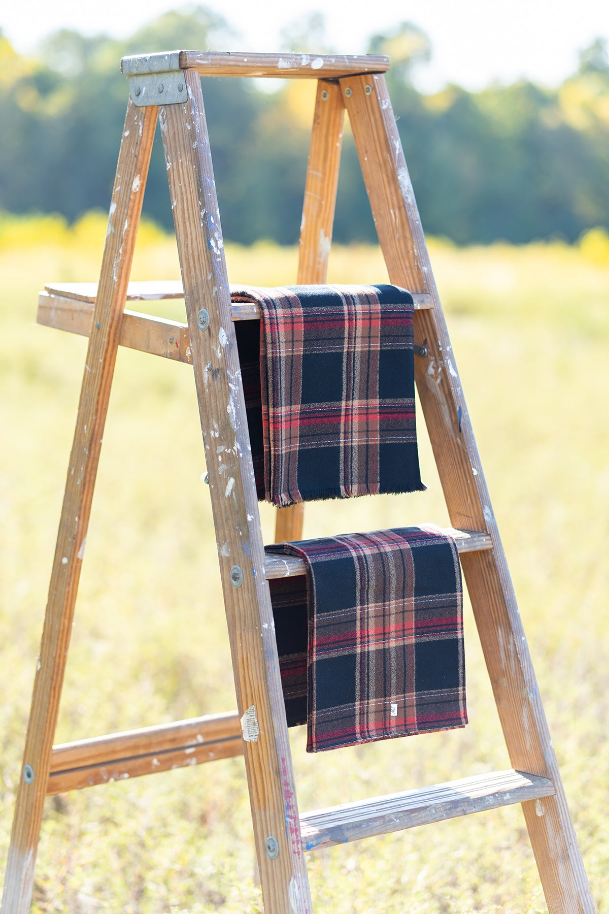 Brown Plaid Flannel Infinity Scarf