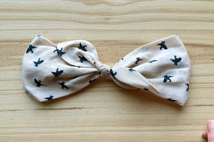 Cream with Blue Bird Headband