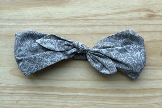 Gray Paisley Headband