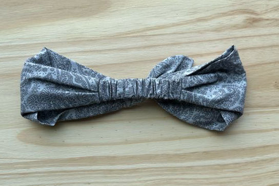 Gray Paisley Headband