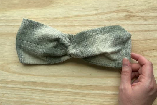 Green Plaid Flannel Headband