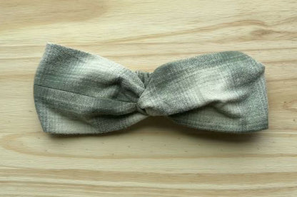 Green Plaid Flannel Headband