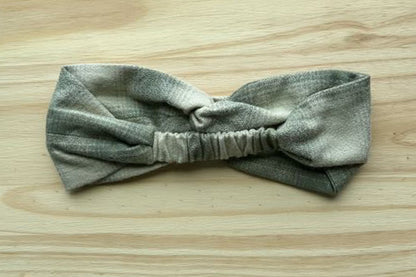 Green Plaid Flannel Headband