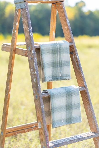 Green Plaid Flannel Infinity Scarf