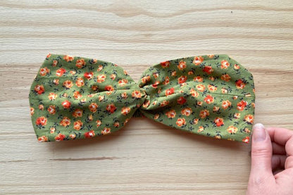 Green Floral Headband