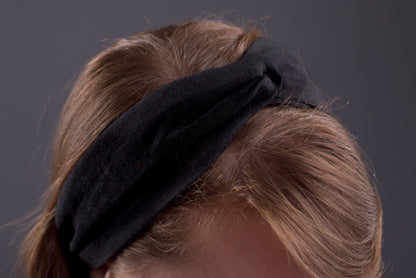 Black Linen Headband