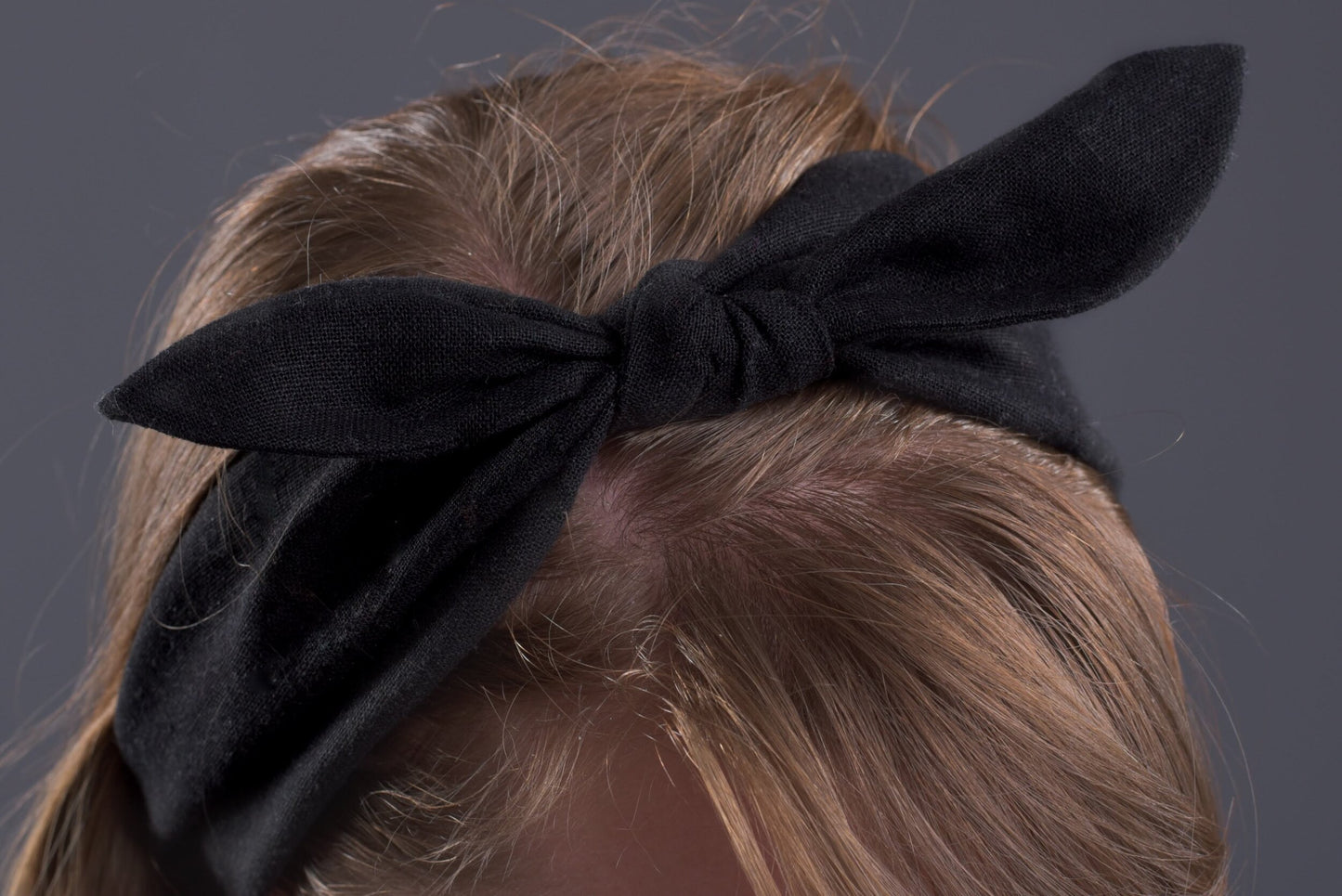 Black Linen Headband