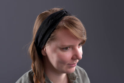 Black Linen Headband