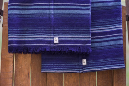 Navy Blue Stripe Infinity Scarf