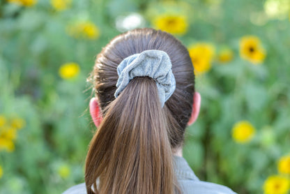 Light Gray Flannel Scrunchie