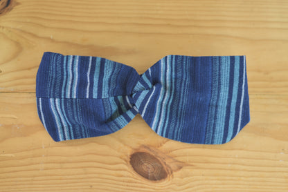 Navy Blue Stripe Twist Headband