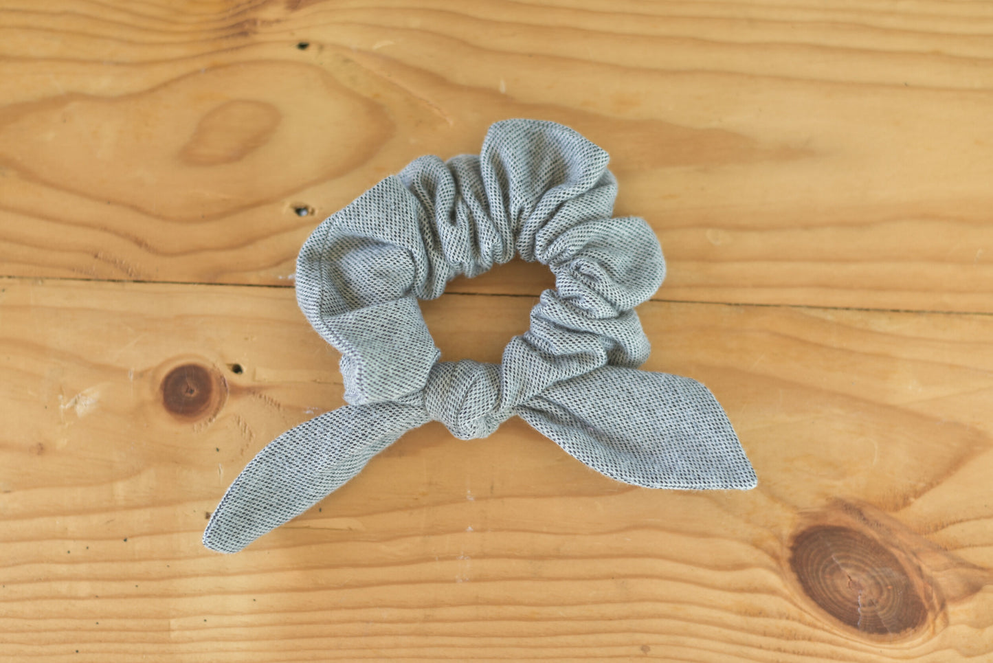 Light Gray Flannel Scrunchie