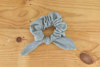 Light Gray Flannel Scrunchie