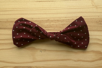Burgundy Dot Headband